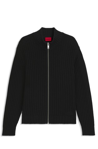 Rebrasto pleten pamučni kardigan