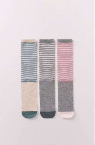 Paket od 3 para čarapa sa svjetlucavim prugastim uzorkom