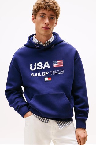Tommy x U.S. Sail GP Team pulover s kapuljačom