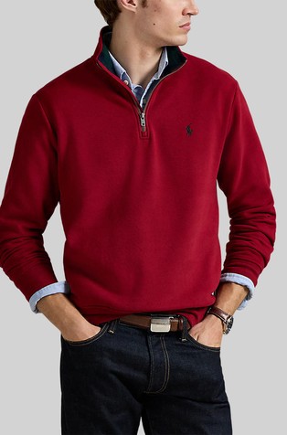 The RL pulover s djelomičnim kopčanjem i flisiranom unutrašnjošću