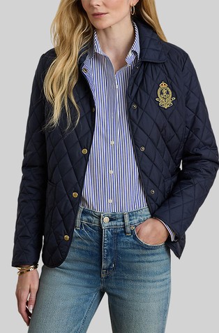 Prošivena jakna s našivkom grba