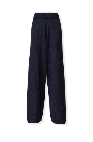 Donegal yarn knit trousers with lurex