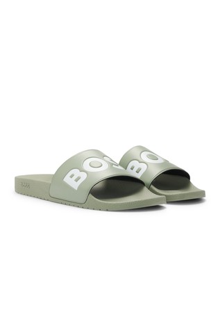 Slides with large logo detail