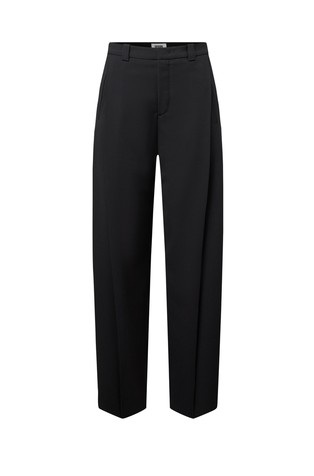 Regular fit platnene hlače s naborima