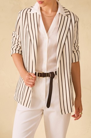 Relaxed blazer in linen blend