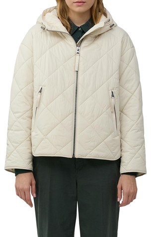 Prijelazna jakna s kapuljačom i dijamantnim prošivanjem