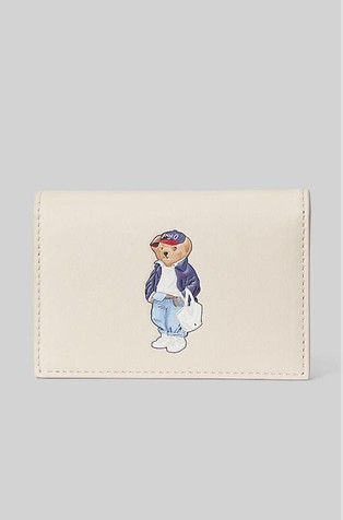 Polo Bear Leather Flapped Card Case