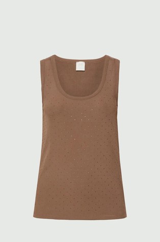 Jersey majica bez rukava s ukrasnim kamenčićima