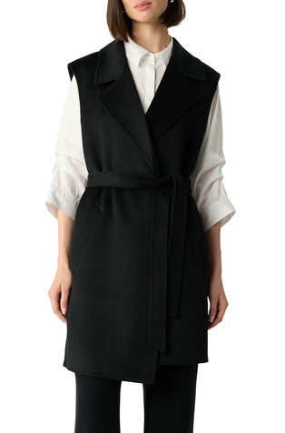 Prsluk od mješavine vune s trakom za vezanje