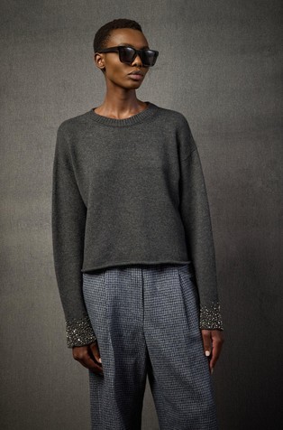 Breanna sweater with beads and studs