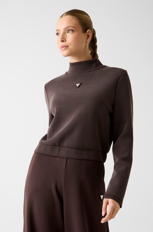 High neck scuba sweatshirt