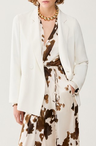 Sako s dvorednim kopčanjem od lepršave tkanine