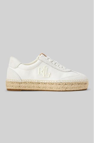 Luize platnene tenisice s umetcima od brušene kože