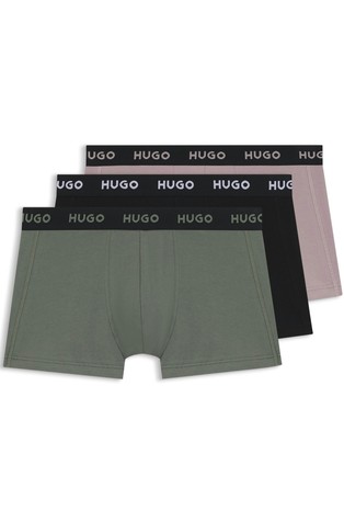 Paket od 3 para bokserica od rastezljivog pamuka s logo obrubom