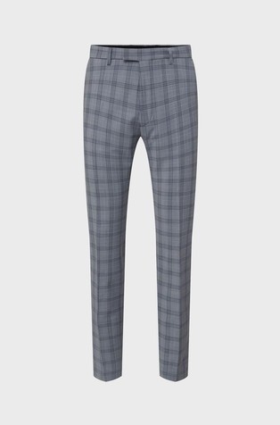 Skinny fit trousers in wool-check