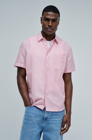 Košulja kratkih rukava od mješavine lana