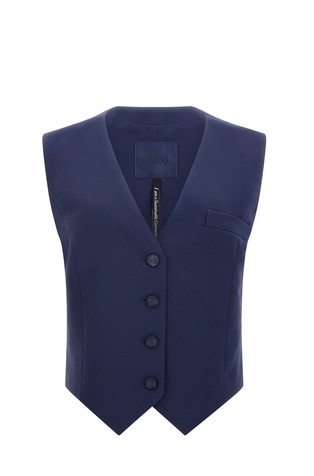 Tailored crepon vest