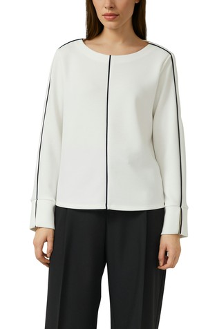 Pulover od scuba tkanine s kontrastnim prugama