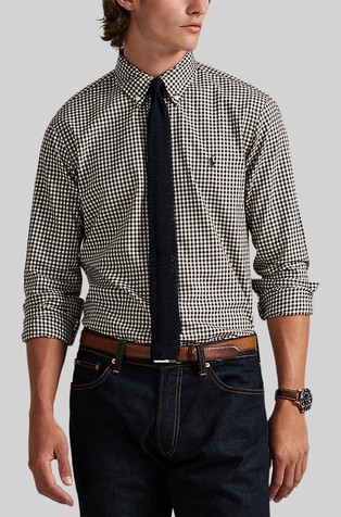 Custom fit karirana pamučna košulja