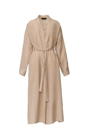 Midi dress with belt