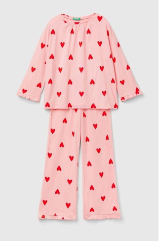 Pidžama od mješavine pamuka s uzorkom srca