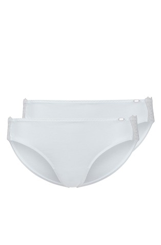 Every day in cotton/lace bikini briefs 2 pack