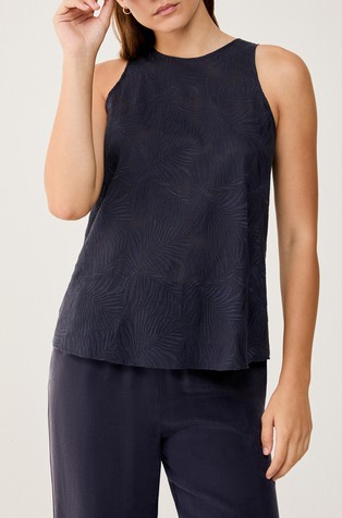 Top with jacquard pattern
