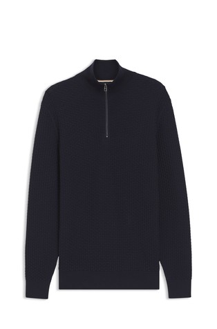 Pleten pamučni pulover s djelomičnim kopčanjem