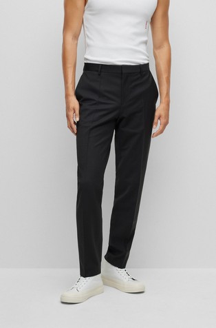 Slim fit rastezljive hlače od mješavine vune