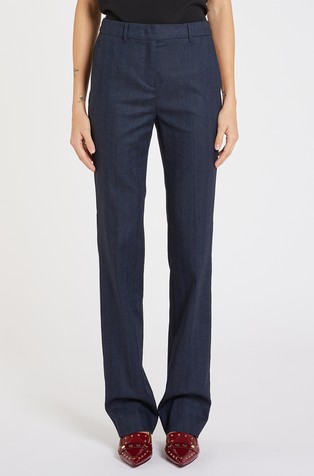 Hlače s prugastim žakard uzorkom