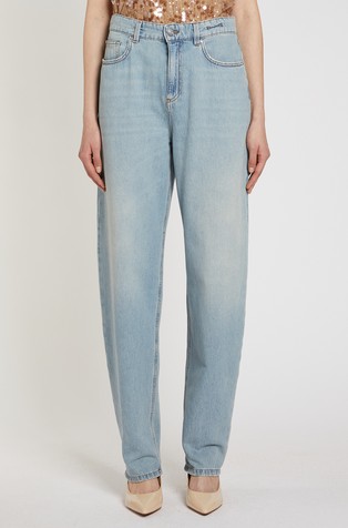 Jeans hlače sa širokim nogavicama