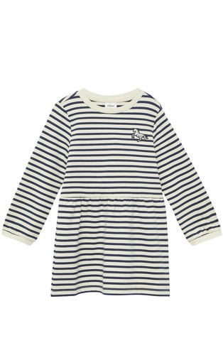 Prugasta haljina sa svjetlucavim vezom