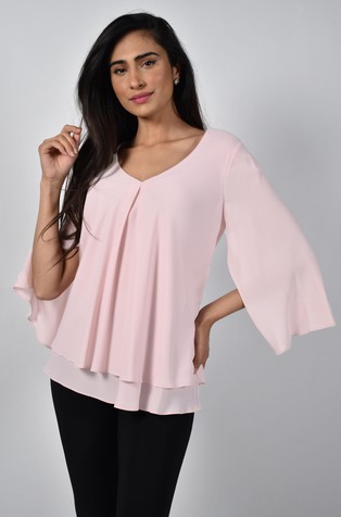 Dvoslojna bluza s 3/4 rukavima