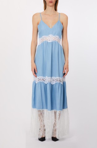 Duga haljina s umetcima od čipke