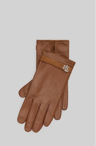 Logo kožne rukavice s mogućnošću korištenja ekrana osjetljivog na dodir