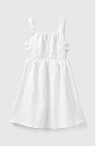 Haljina s naramenicama od mješavine lana