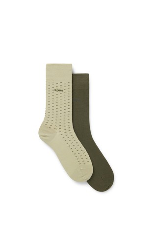 Two-pack of regular-length cotton-blend socks
