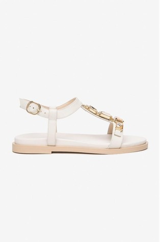 Kožne sandale s ukrasnim kamenima