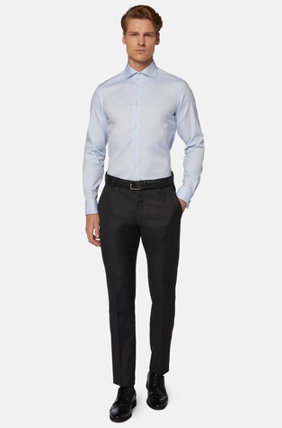 Slim fit pamučna košulja za manšetne gumbe