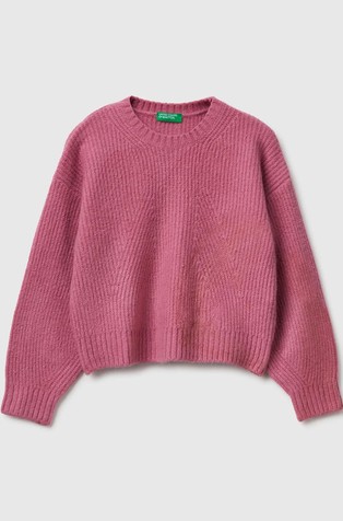 Rebrasto pleten pulover od mješavine pamuka