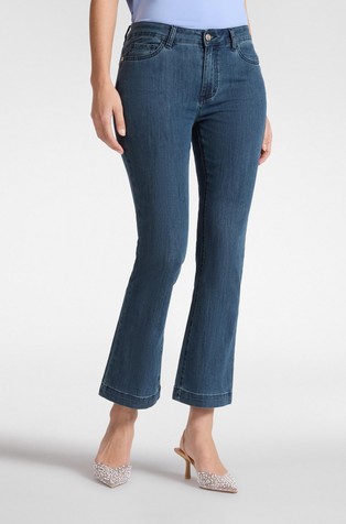 Flared cropped jeans