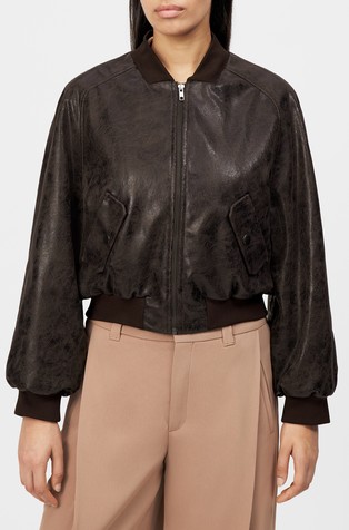 Blouson jacket in faux-leather