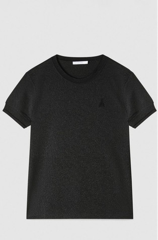 Essential svjetlucava pletena majica s logotipom