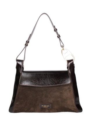 Torbica od brušene i glatke kože za nošenje preko ramena