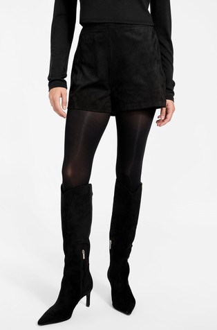 Kratke hlače od umjetne brušene kože