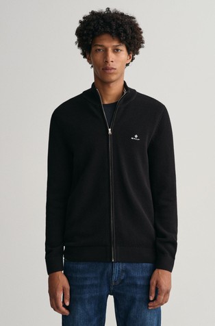 Pamučni pleten pulover s patentnim zatvaračem