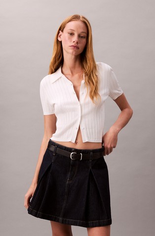 Denim suknja s naborima