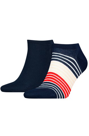 Low socks 2-pack with stripes