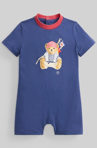 Polo Bear Cotton Jersey Shortall