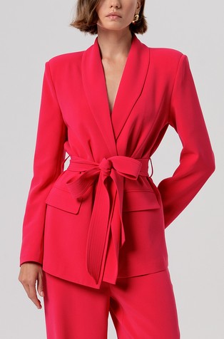 Duži sako s trakom za vezanje